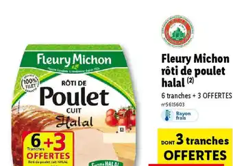 Lidl Fleury Michon rôti de poulet halal (2) offre