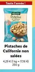 Lidl Alesto - pistaches de californie non salees offre