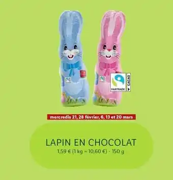 Lidl Favorina - lapin en chocolat offre