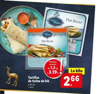 Lidl Tortillas de farine de blé offre