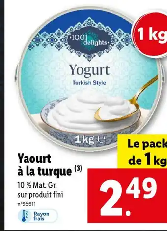 Lidl Yaourt à la turque offre