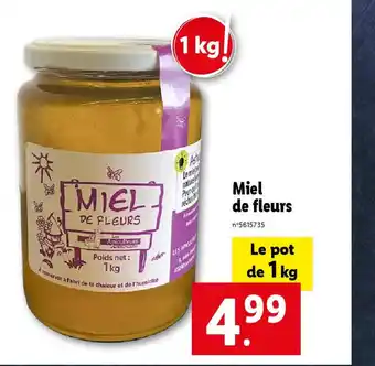 Lidl Miel de fleurs offre