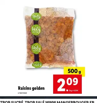 Lidl Raisins golden offre