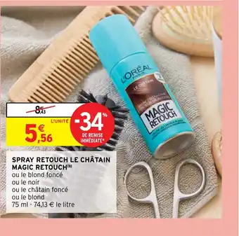 Intermarché Hyper SPRAY RETOUCH LE CHÂTAIN MAGIC RETOUCH(b) offre