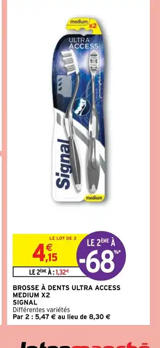 Intermarché Hyper BROSSE À DENTS ULTRA ACCESS MEDIUM X2 offre