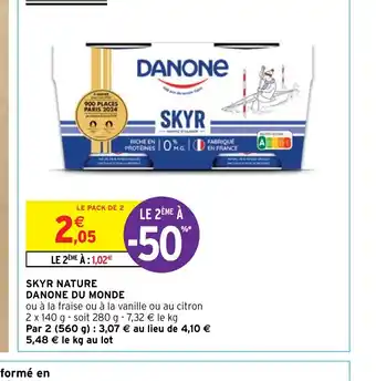 Intermarché Hyper SKYR NATURE DANONE DU MONDE offre