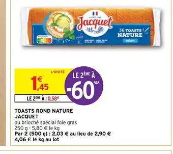 Intermarché Hyper TOASTS ROND NATURE offre