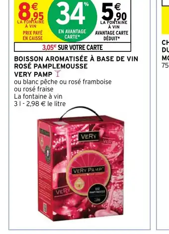 Intermarché Hyper BOISSON AROMATISÉE À BASE DE VIN ROSÉ PAMPLEMOUSSE offre