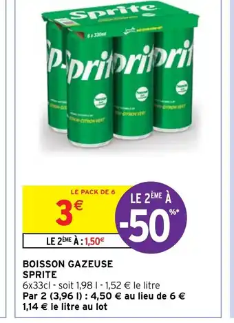 Intermarché Hyper BOISSON GAZEUSE SPRITE offre