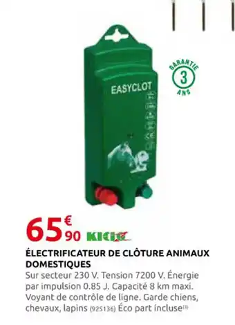 Rural Master ÉLECTRIFICATEUR DE CLÔTURE ANIMAUX DOMESTIQUES offre