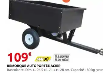Rural Master REMORQUE AUTOPORTÉE ACIER offre