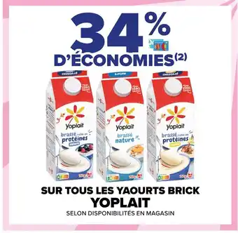 Carrefour SUR TOUS LES YAOURTS BRICK YOPLAIT offre