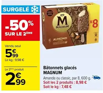 Carrefour Bâtonnets glacés MAGNUM offre