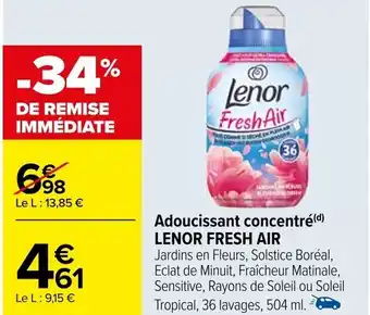 Carrefour Adoucissant concentré (d) LENOR FRESH AIR offre