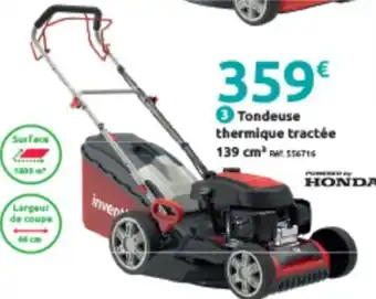 Mr Bricolage Tondeuse thermique tractée 139 cm offre