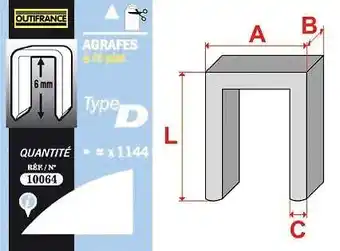 Bricomarché Agrafes T50 - Type D 12 Mm 5000 P offre