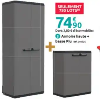 Mr Bricolage Armoire haute + basse Piu 344525 offre