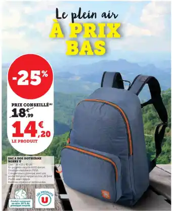 SAC A DOS ISOTHERME BORNE U