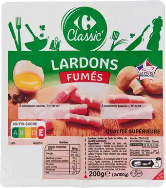 Carrefour CARREFOUR CLASSIC' Lardons offre