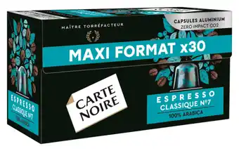 Carrefour CARTE NOIRE Capsules de café Maxi Format offre