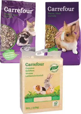 Carrefour CARREFOUR SUR TOUTE L'ALIMENTATION ET LA LITIÈRE POUR RONGEURS offre
