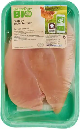 Carrefour Market CARREFOUR BIO Filets de poulet fermier offre