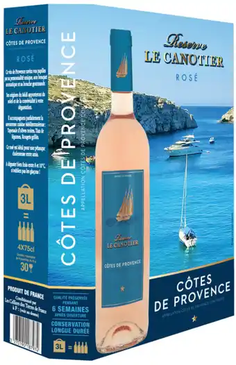 Carrefour Market RÉSERVE LE CANOTIER A.O.P. Côtes de Provence offre
