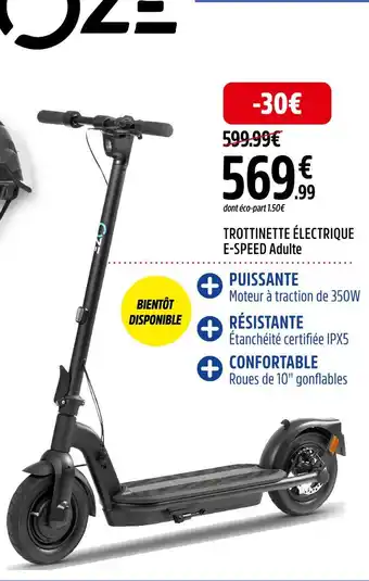 Intersport OZE TROTTINETTE ÉLECTRIQUE E-SPEED Adulte offre