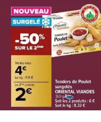 Carrefour Market Tenders de Poulet surgelés offre