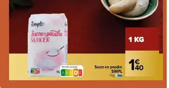 Carrefour Market Sucre en poudre offre