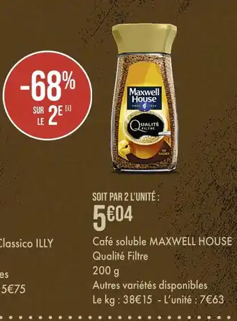 Casino Supermarchés MAXWELL HOUSE Café soluble offre