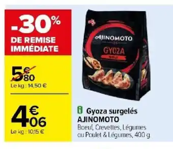 Carrefour 8 Gyoza surgelés AJINOMOTO offre