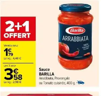 Carrefour Sauce BARILLA offre