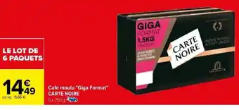 Carrefour Café moulu Giga Format CARTE NOIRE offre