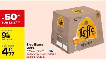 Carrefour Bière Blonde LEFFE offre