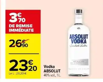 Carrefour Vodka ABSOLUT offre