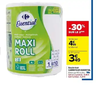 Carrefour Essuie-tout CARREFOUR ESSENTIAL offre