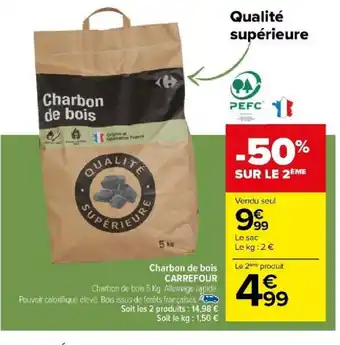 Carrefour Charbon de bois CARREFOUR offre