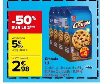 Carrefour Granola LU offre