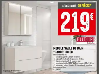 Batkor FUTUR BANO MEUBLE SALLE DE BAIN “PAROS” 80 CM offre