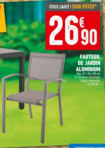 Brico Cash FAUTEUIL DE JARDIN ALUMINIUM offre