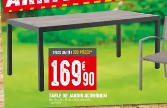 Brico Cash TABLE DE JARDIN ALUMINIUM offre