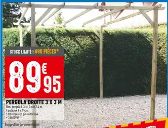 Brico Cash PERGOLA DROITE 3 X 3 M offre