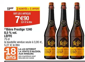 Cora x Carrefour LEFFE Bière Prestige 1240, 8,5 % vol offre