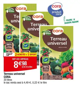 Cora x Carrefour CORA Terreau universel offre