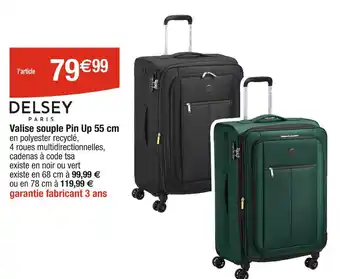 Cora x Carrefour Desley Valise souple Pin Up 55 cm offre