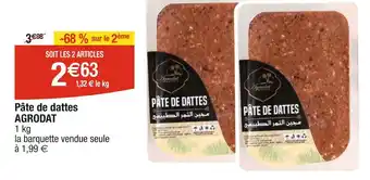 Cora x Carrefour AGRODAT Pâte de dattes offre