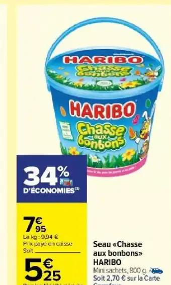 Carrefour Market Seau Chasse aux bonbons HARIBO offre