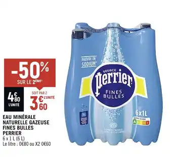 Spar PERRIER EAU MINÉRALE NATURELLE GAZEUSE FINES BULLES offre