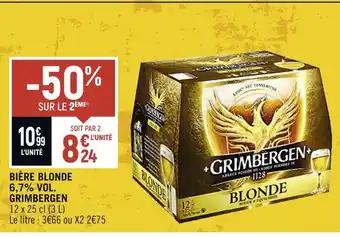 Spar GRIMBERGEN BIÈRE BLONDE 6,7% VOL offre